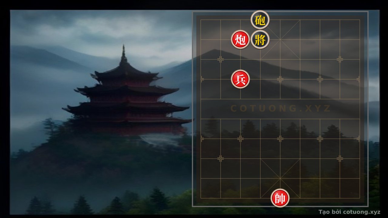 Thế cờ: Red Cannon on File 7, Rank 9: The Decisive Move in the Battle of the General — Cờ Tướng Online