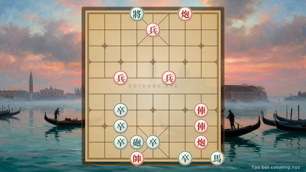 Thế cờ: Red General's First Move: Cannon L3 Strikes Straight, Xich Bi's 'Horse Ngoc Tao' Strategy — Cờ Tướng Online