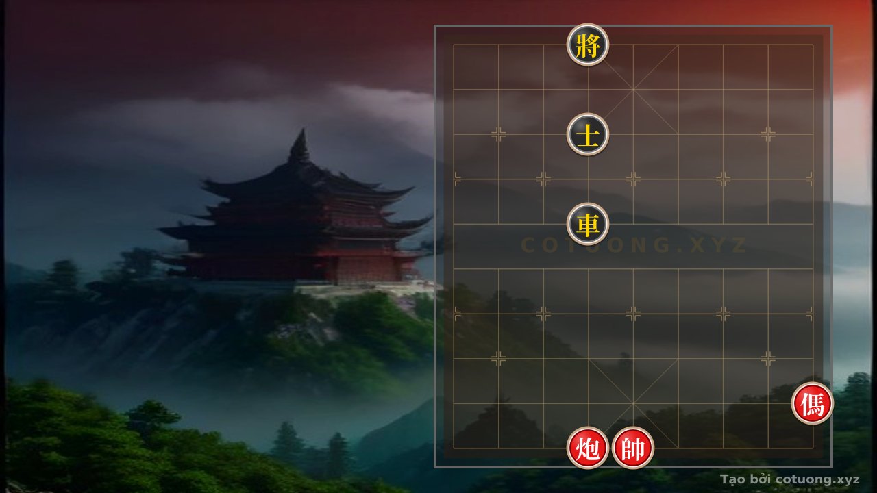 Thế cờ: Red General: Strategy to Attack the Black Chariot with 1 Horse and 1 Cannon — Cờ Tướng Online