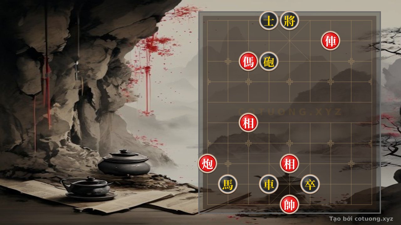 Thế cờ: Xiangqi: The Art of the Red Chariot's Sudden Strike on File 3, Rank 9 - Decoding the Super Difficult Chess Position — Cờ Tướng Online