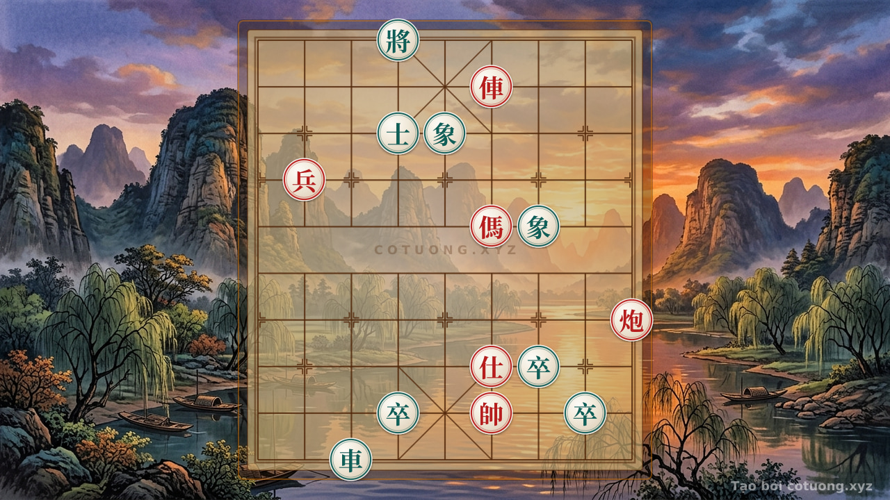 Thế cờ: The 'Black Chariot vs. Red Cannon' Opening - Tactical Strategy in a Level 1/10 Match — Cờ Tướng Online