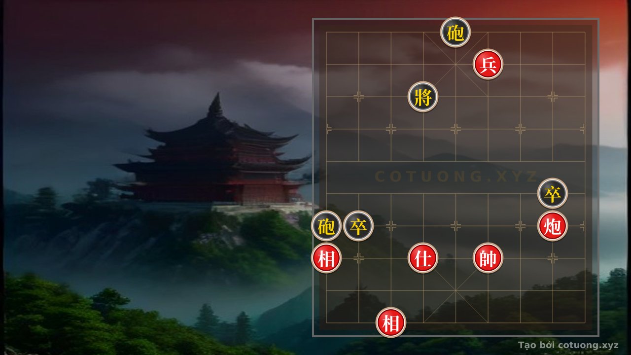 Thế cờ: Xiangqi Position with Black Cannon on File 5, Rank 10: Defensive and Counterattack Strategies — Cờ Tướng Online