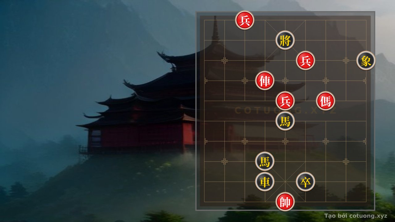 Thế cờ: Xiangqi: Double Horse Attacking the Chariot - Defensive Strategy for Black — Cờ Tướng Online