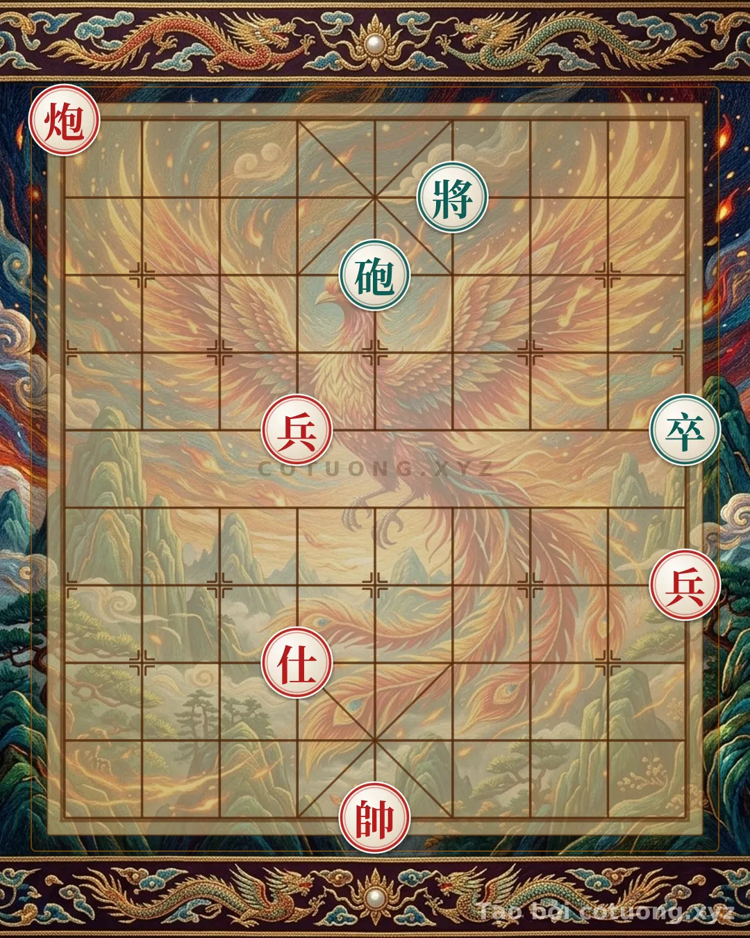 Thế cờ: Red Cannon on 9th File, 10th Rank: A Subtle Trap of Advance and Retreat Leading to Death in the Chess Position — Cờ Tướng Online