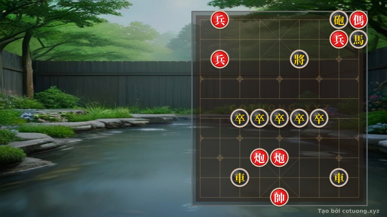 Thế cờ: Xiangqi: Red Army Coordination Tactics in the Empty Cannon Formation — Cờ Tướng Online