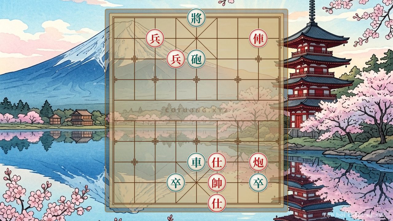 Thế cờ: Red General's Chess: Breaking the Black Chariot's Siege with the Red Pawn - The 'Horse Trap' Tactical Strike — Cờ Tướng Online
