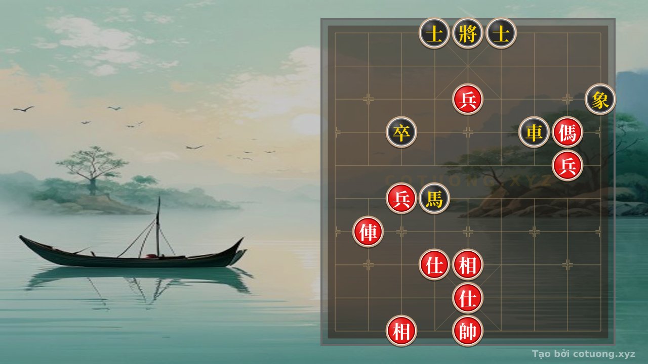 Thế cờ: The Secret Move of the Red Chariot and Horse vs. Black's Chariot and Horse: A Heartbreaking Checkmate — Cờ Tướng Online