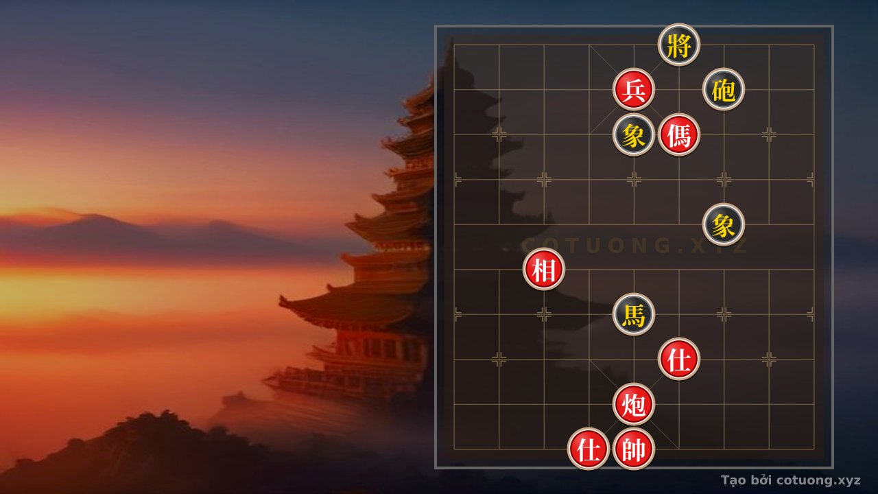 Thế cờ: Red General Attacks Black Rook: Strategy 'Empty Cannon' and Black Advisor Trap — Cờ Tướng Online