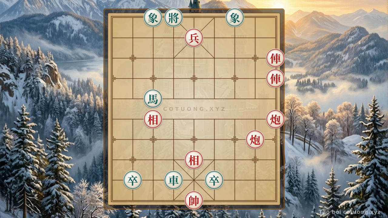 Thế cờ: The 'Empty Cannon' Formation - Red's Dominant Strategy with Double Cannons — Cờ Tướng Online