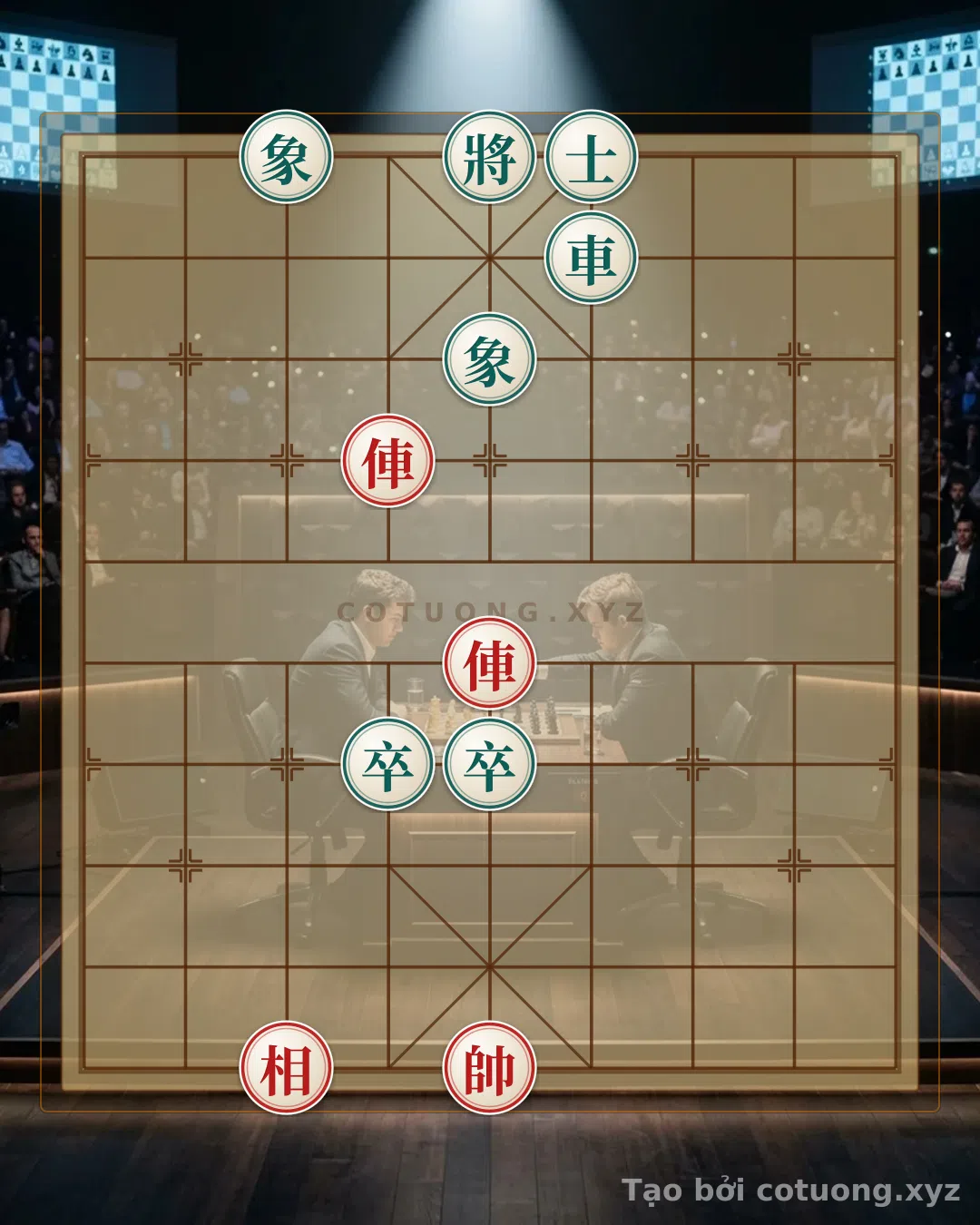Thế cờ: Xiangqi: A deadly trap from the 2 Rooks + Elephant attack on the Black Defense — Cờ Tướng Online