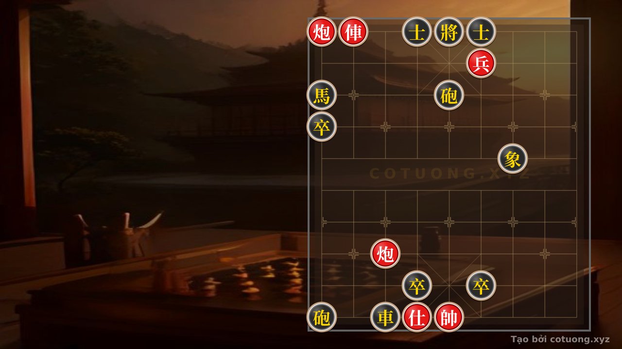 Thế cờ: Red General Chess: Red Cannon Strategy on File 9, Row 10 for Global Safety — Cờ Tướng Online