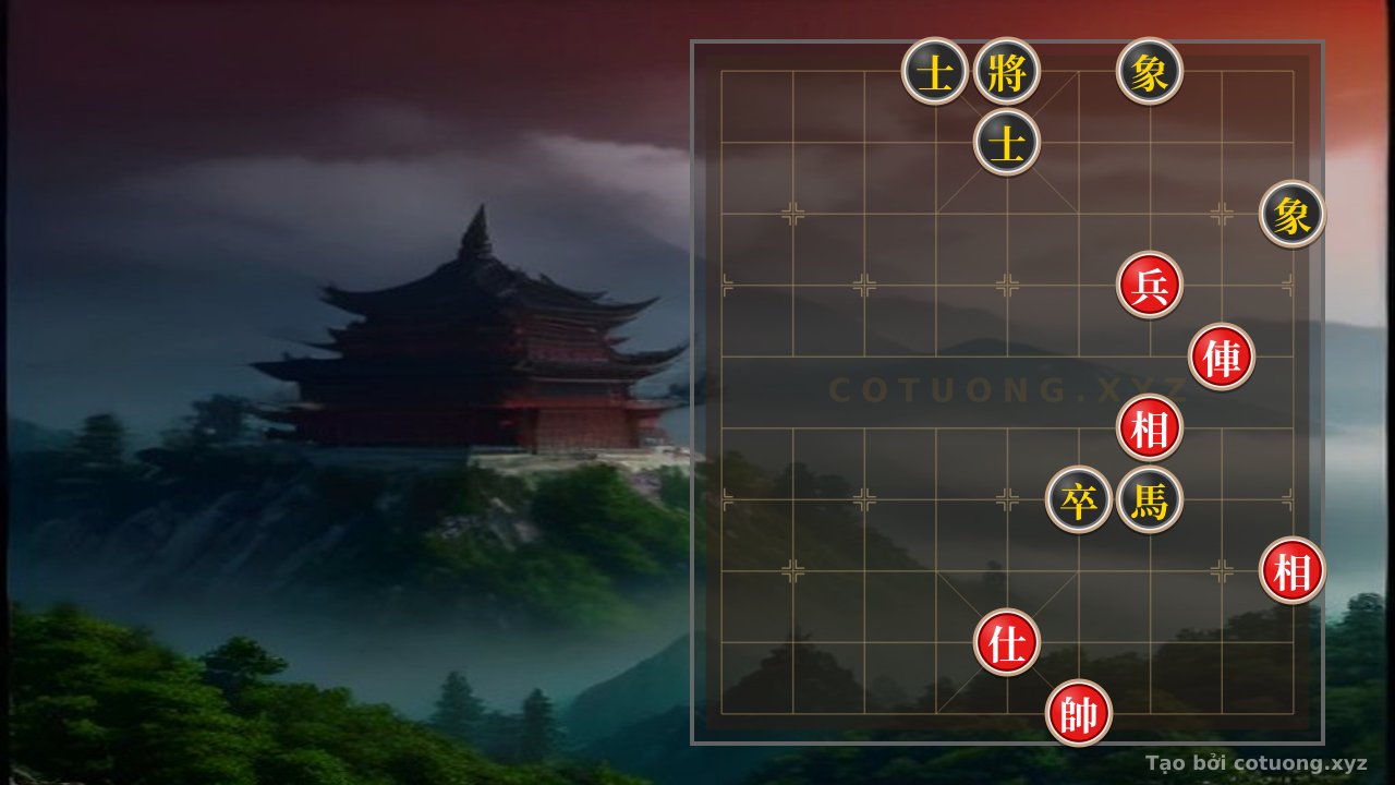Thế cờ: The Overwhelming Bloodbath Formation: Red Launches a Powerful Assault, Black Counters with the Secret 'Double Elephant Counterattack' — Cờ Tướng Online