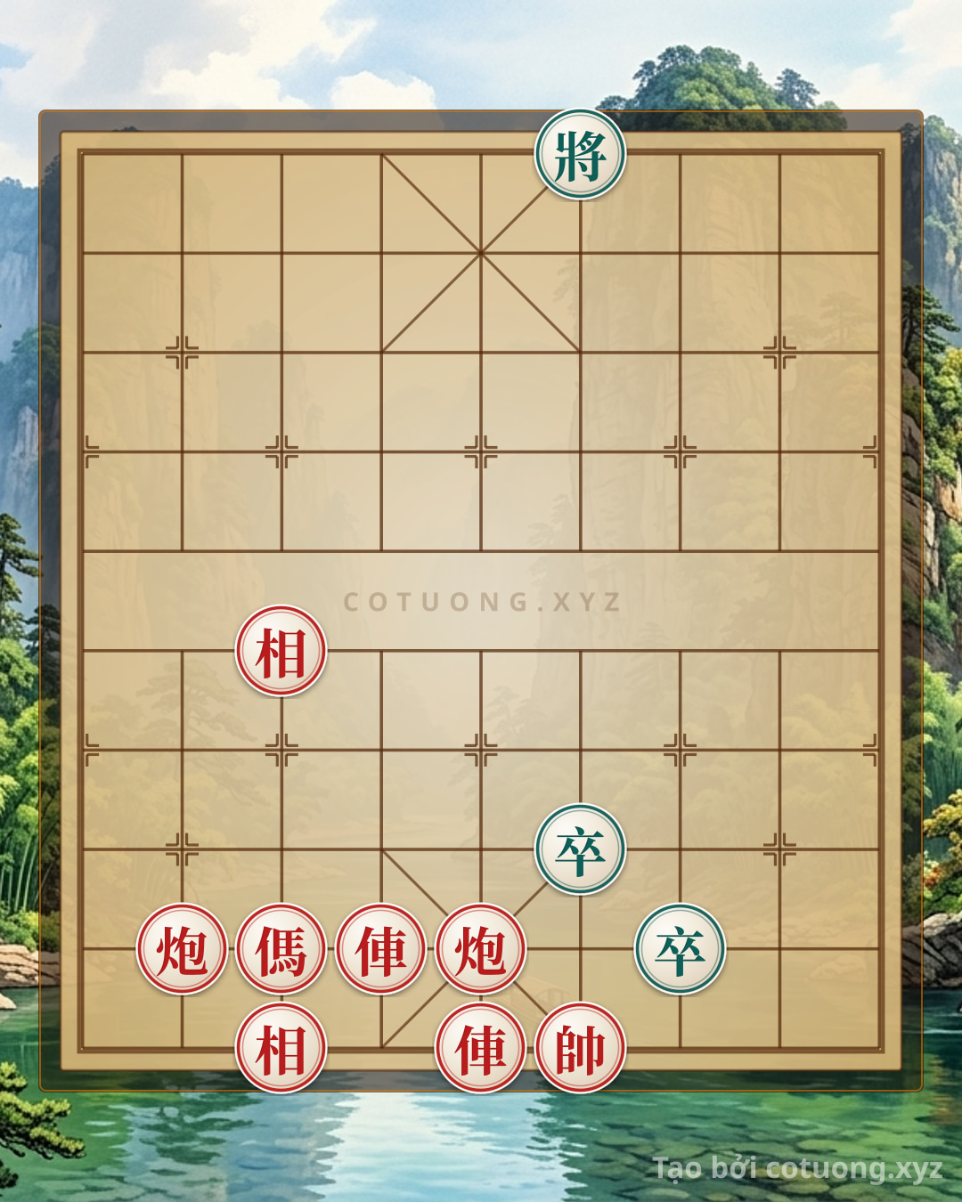 Challenge: Red General Chess: Tactical Checkmate from the Empty Cannon Formation - Can you solve it?