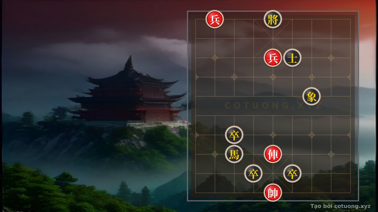 Thế cờ: Red General Chess: Strategy of the Red Chariot's Straight Attack on File 5 - The Secret to Capturing the Black General's Position — Cờ Tướng Online