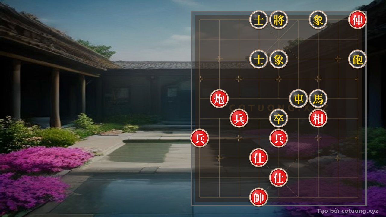Thế cờ: Xiangqi Strategy: Red Chariot vs. Black Chariot in a Dangerous Position — Cờ Tướng Online