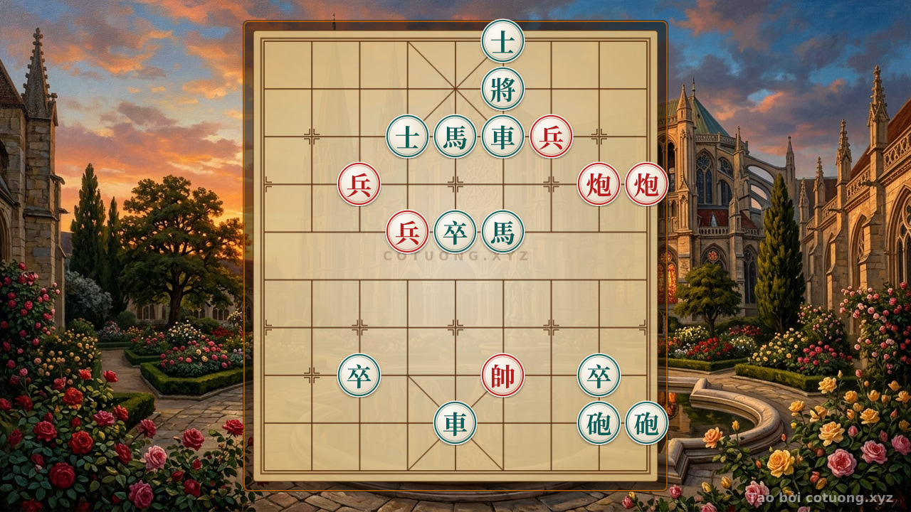Thế cờ: Classic Checkmate: The Secret of 2 Cannons and 3 Pawns Defeating 2 Chariots and 2 Horses in an Instant | Peak Chess Tactics — Cờ Tướng Online