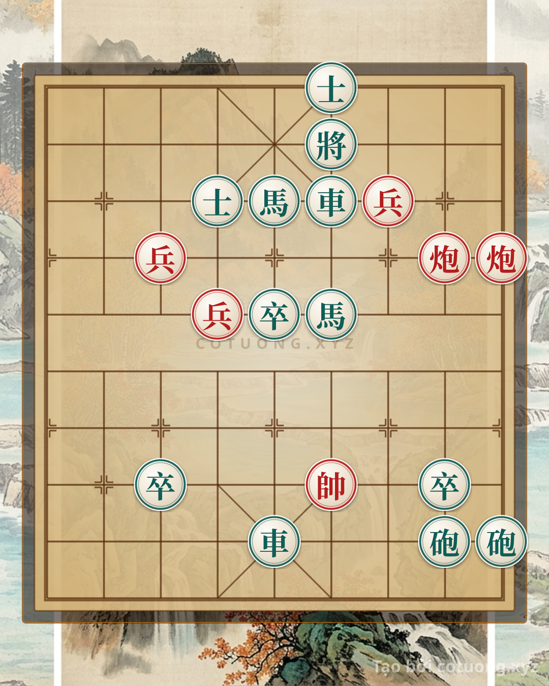 Challenge: Classic Checkmate: The Secret of 2 Cannons and 3 Pawns Defeating 2 Chariots and 2 Horses in an Instant | Peak Chess Tactics - Can you solve it?