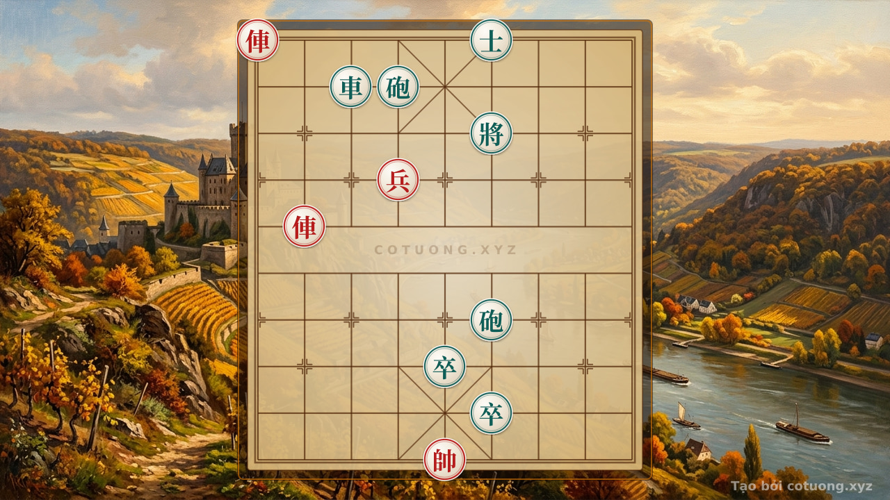 Thế cờ: Xiangqi Masterpiece: Red Rook, Cannon, and Gunpowder Explosion - Counterattack or Defensive Tactics? — Cờ Tướng Online