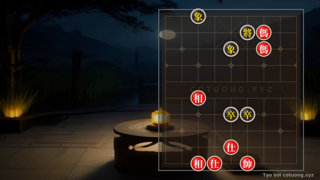 Thế cờ: Xiangqi: First Lesson on Breaking Black's Formation with Double Horses — Cờ Tướng Online