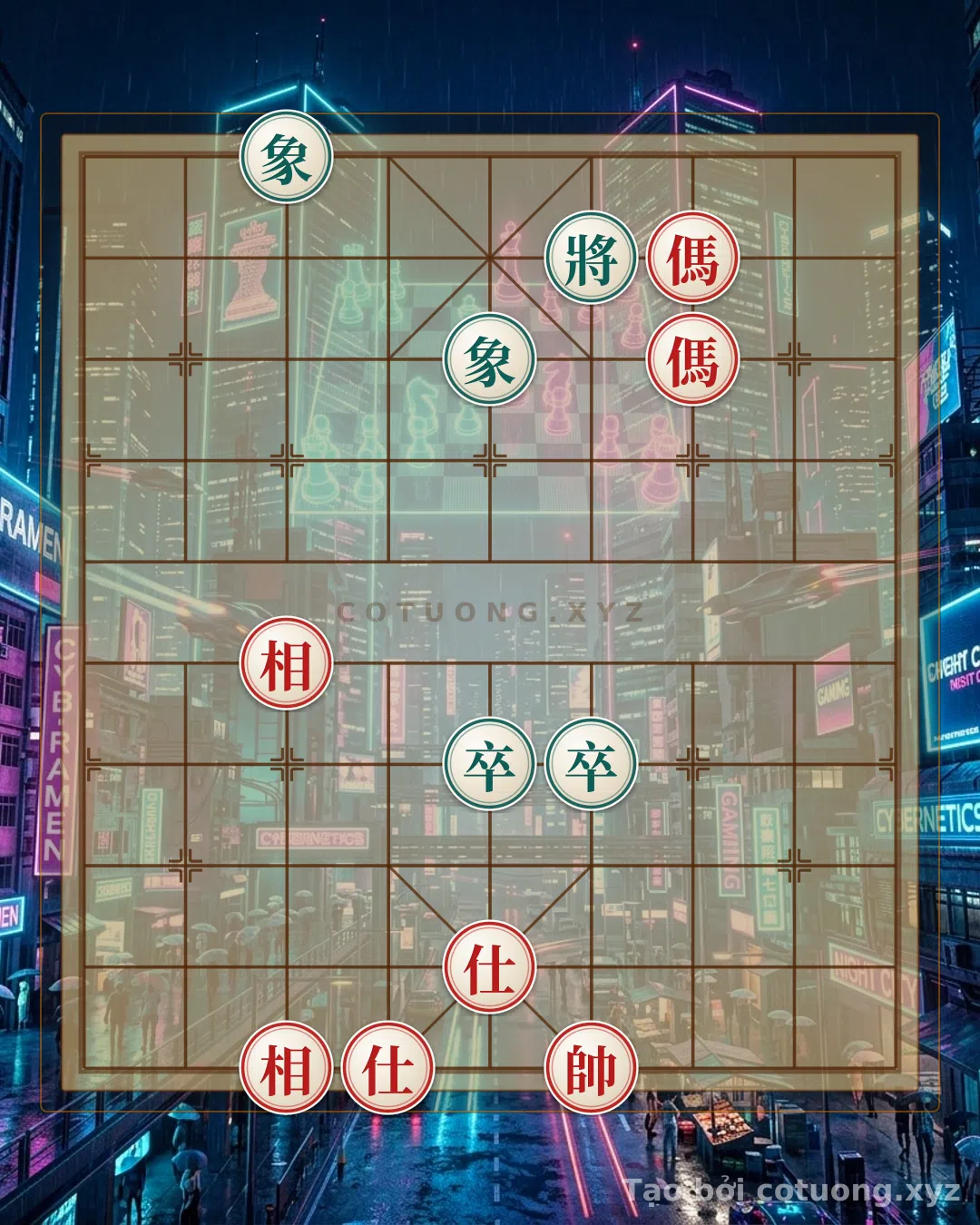 Thế cờ: Xiangqi: First Lesson on Breaking Black's Formation with Double Horses — Cờ Tướng Online