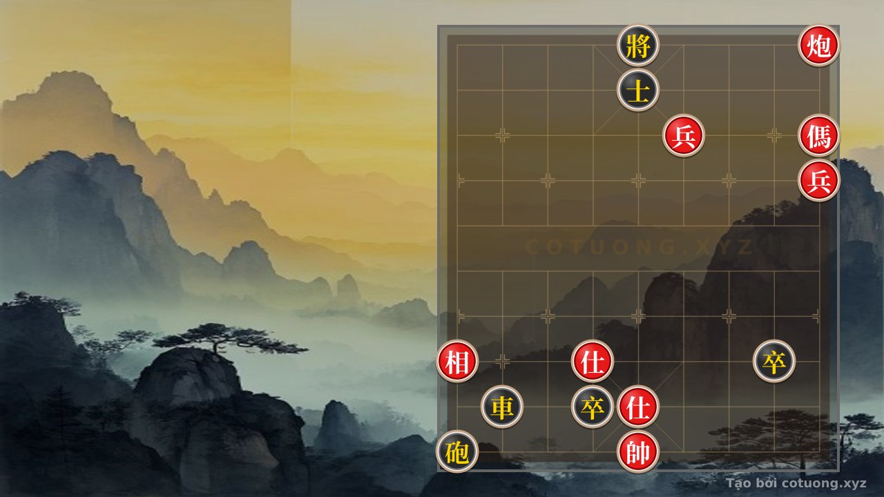 Thế cờ: Challenging Xiangqi Position: Red Cannon on File 1, Rank 10 - Master'sBreakthrough Strategy — Cờ Tướng Online