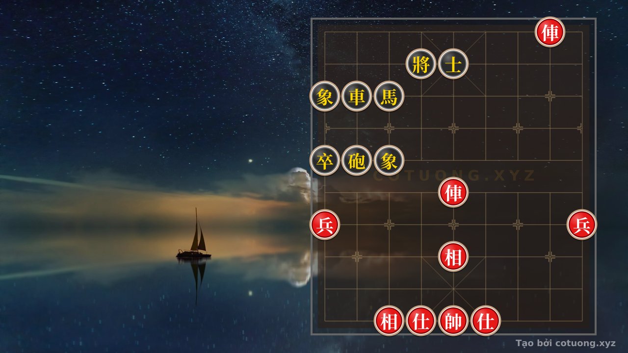 Thế cờ: Xiangqi Mastery: 2Rooks 2Pawns 2Bishops 2Advisors Red vs Rook Cannon Horse Pawn Advisor 2Bishops Black - Victory as a Symphony — Cờ Tướng Online