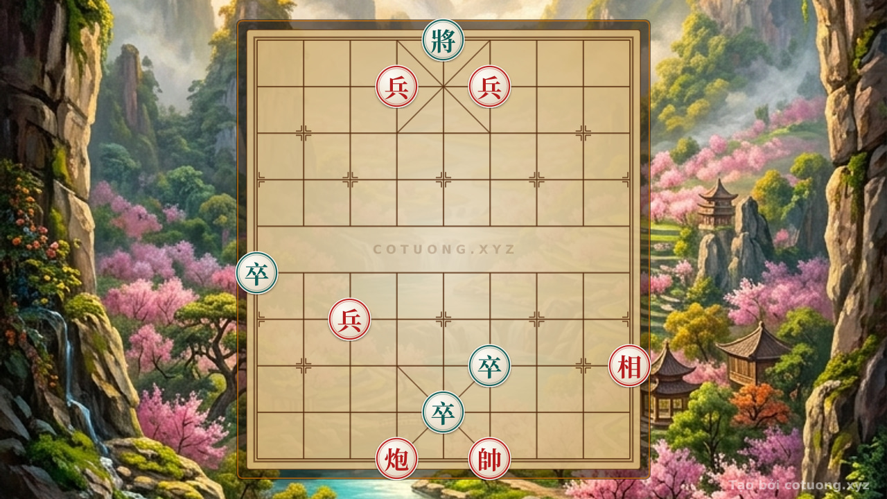 Thế cờ: Dangerous Xiangqi Position: Red's Cannon on File 6 Delivers a Devastating Blow, Black's Defense is Hopeless — Cờ Tướng Online