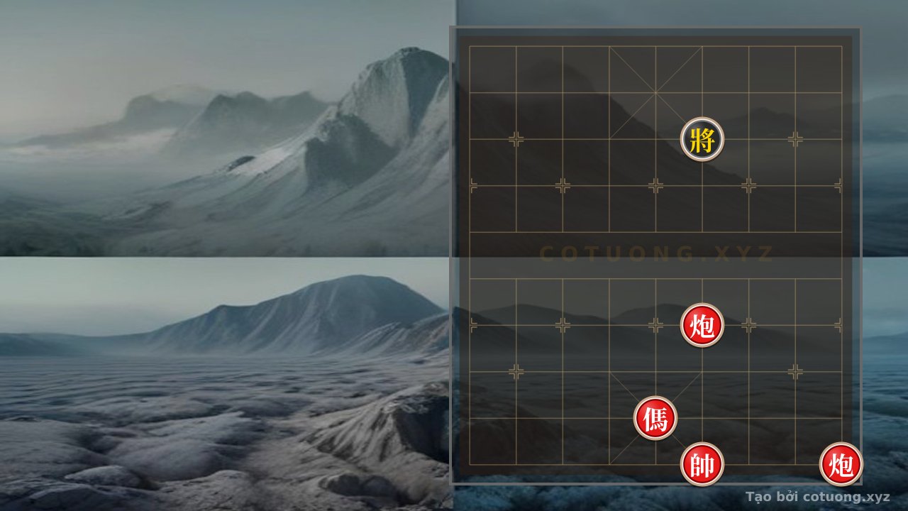 Thế cờ: Red General's Strategy: Breaking the Black General's Defense with the 'Empty Cannon' Tactics — Cờ Tướng Online