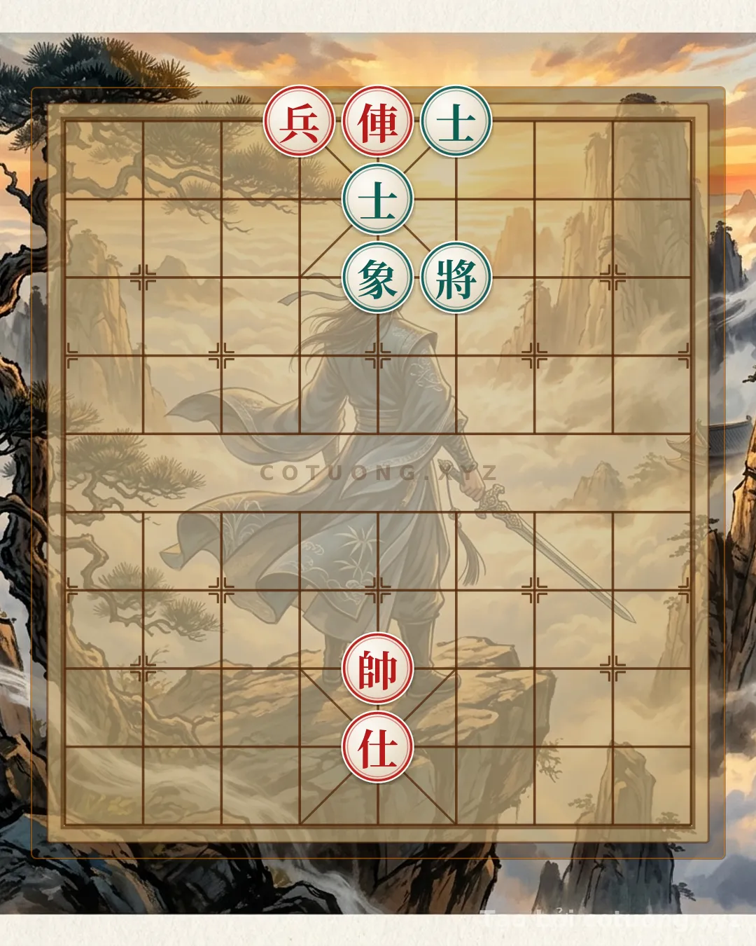 Thế cờ: Lightning Attack Strategy: Crushing the Black General's Formation — Cờ Tướng Online