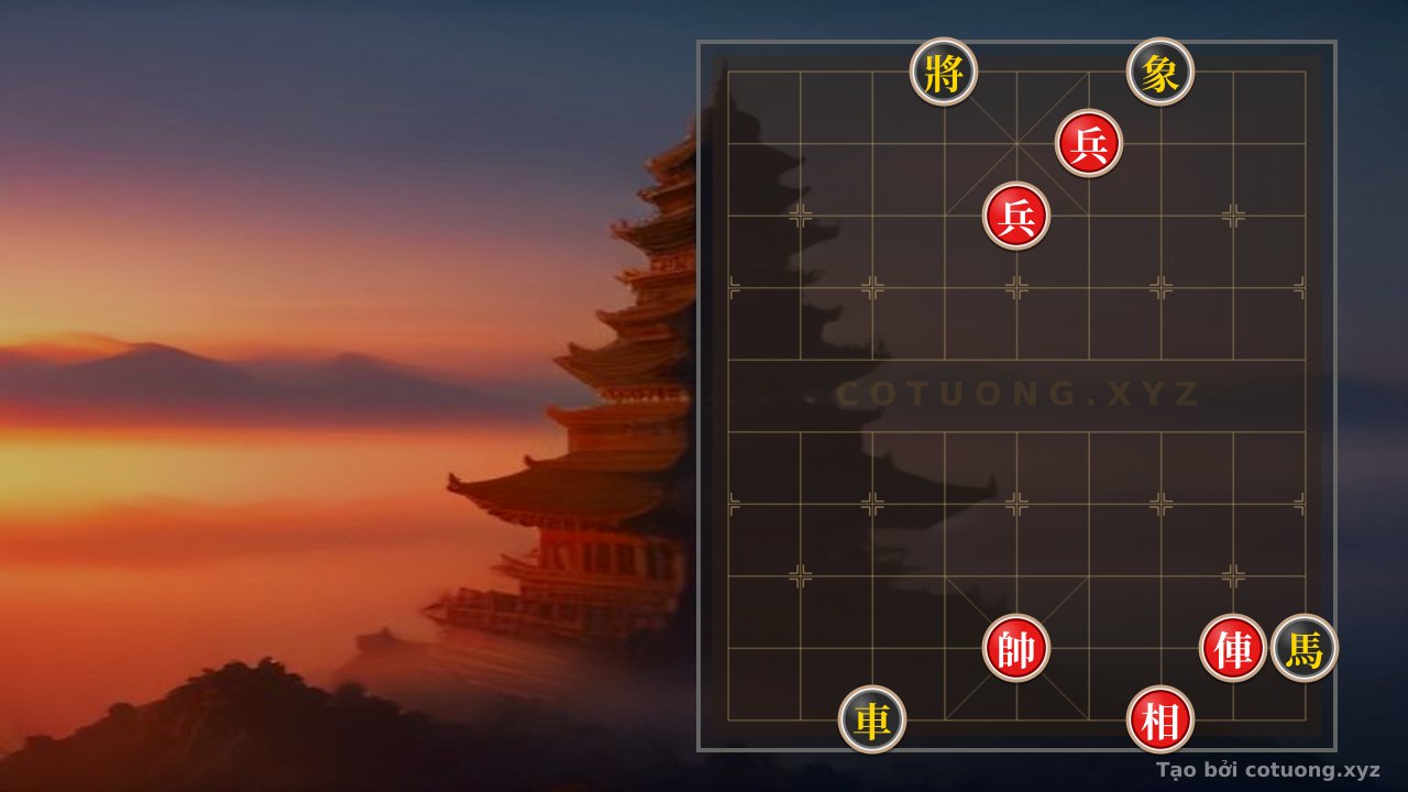 Thế cờ: The Mystical Formation: Red Chariot Blocks Black Horse - Counterattack Tactics in the Blood-Red Battlefield — Cờ Tướng Online