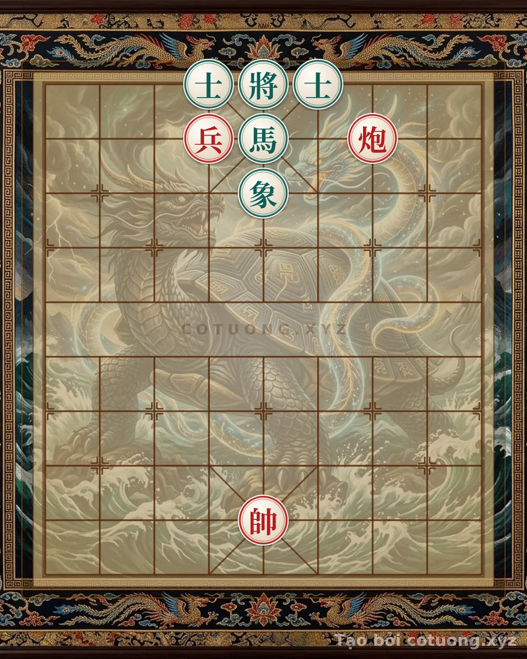 Thế cờ: Counterattack Defense: The Decisive Move in the 'Black Advisor on File 4, Rank 10' Formation — Cờ Tướng Online