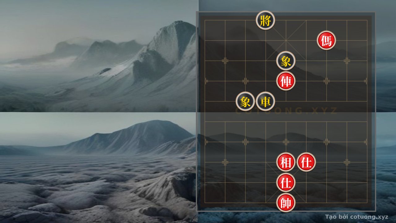 Thế cờ: Xiangqi Master's Secret: How to Defeat the Red Force with Rook, Horse, 2 Advisors, and Elephant Against Black's Rook and 2 Elephants in One Shocking Move! — Cờ Tướng Online