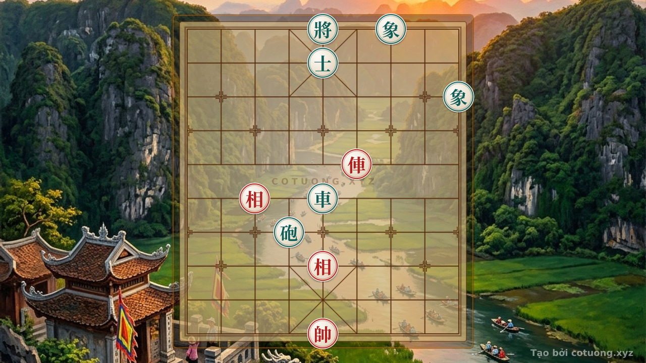 Thế cờ: Endgame Analysis: Rook 2 Bishops vs. Rook Cannon Advisor 2 Bishops - The Red's Heartbreaking Move — Cờ Tướng Online