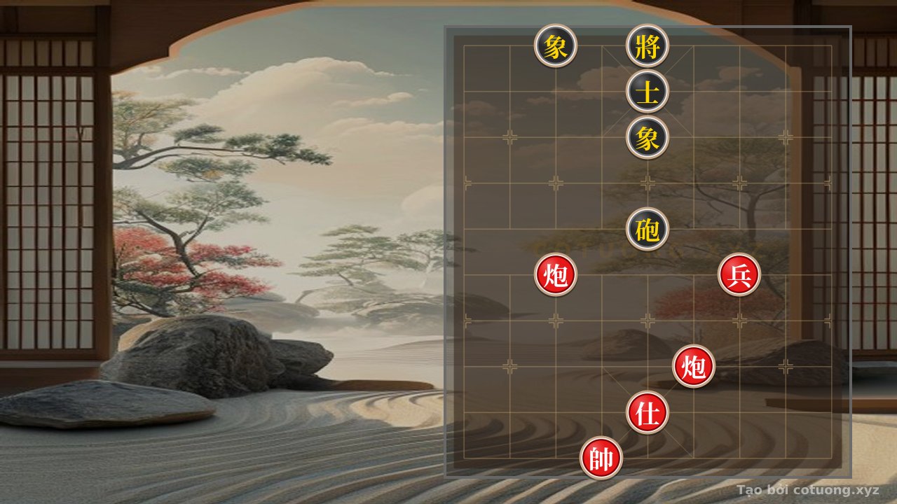 Thế cờ: 'Empty Cannon Fires Straight at Rank 10' - Unique Counterattack Strategy in Black General's Opening with Three Ranks to Rank 10: 