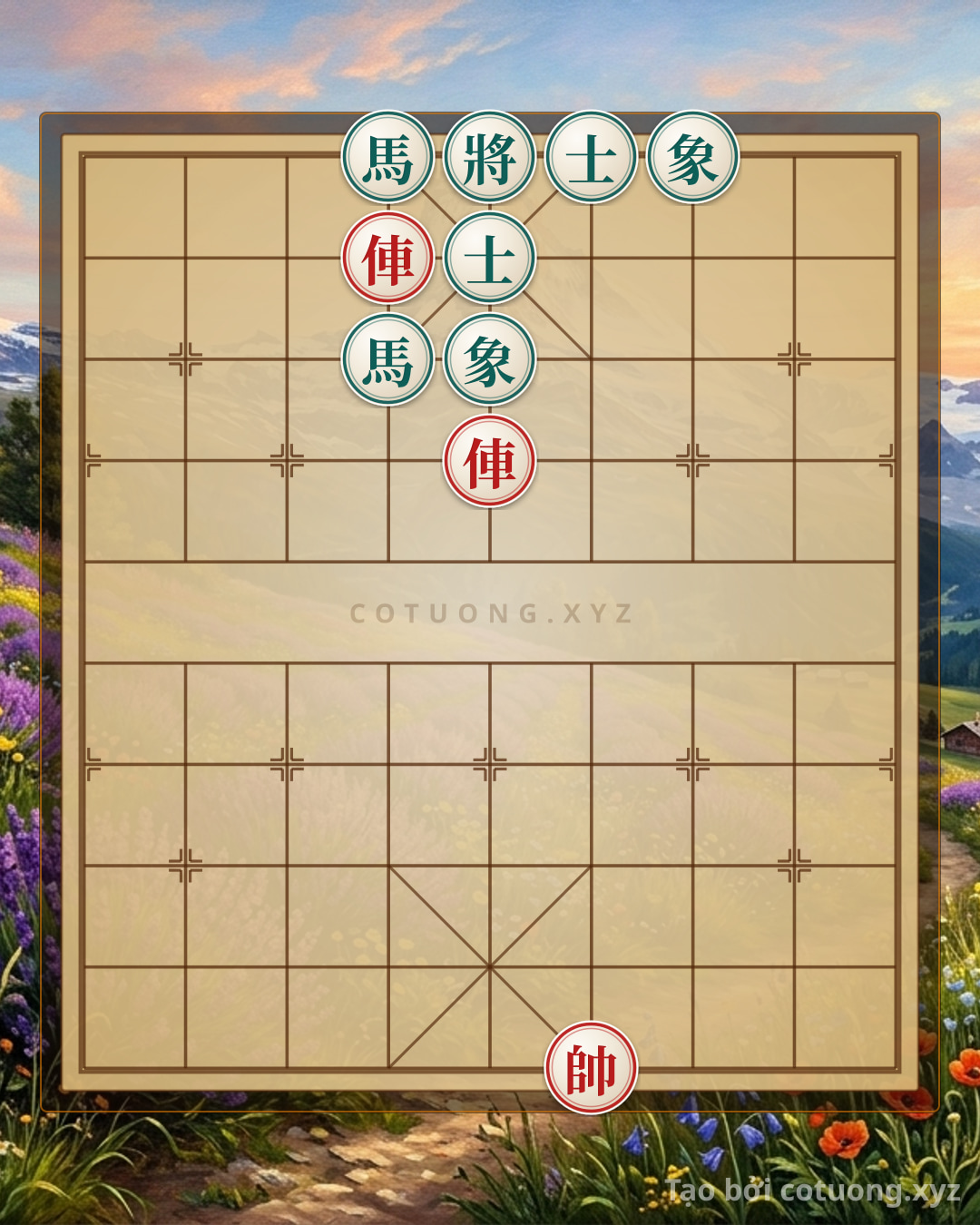 Challenge: Xiangqi: Red's Strategy When Facing Double Horses Interlocking - Can you solve it?