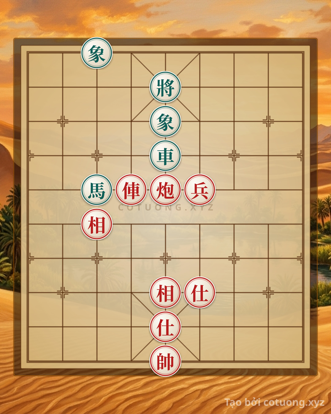 Challenge: Xiangqi: Rook Cannon Pawn 2 Advisors 2 Elephants vs Rook Horse 2 Elephants - Red's Suicide Tactics - Can you solve it?