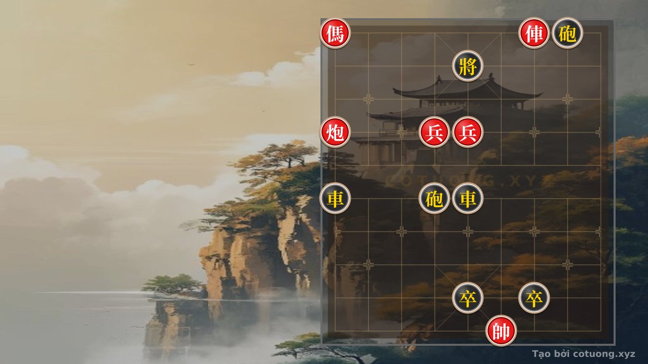 Thế cờ: A TRAP IN THE CITY WALL: The 'Horse Crouching Cao' Formation Unveils Deadly 'Secret Techniques' — Cờ Tướng Online