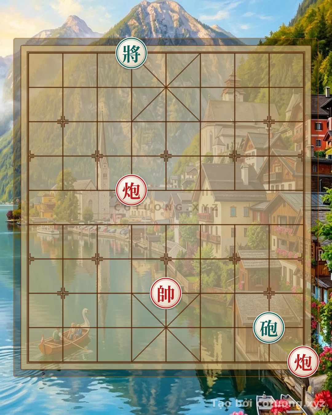 Thế cờ: Xiangqi Mastery: Red Cannon Dominates Black General in a Tricky Formation — Cờ Tướng Online