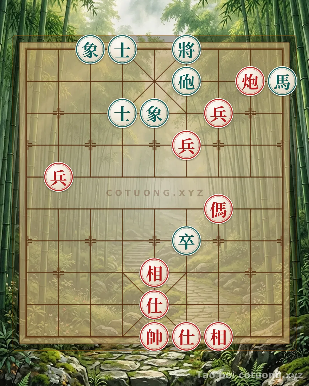 Challenge: The Mystical Art of Xiangqi: The Red Cannon and Horse Symphony with Three Pawns Shatter the Black Fortress in 7 Moves - Can you solve it?