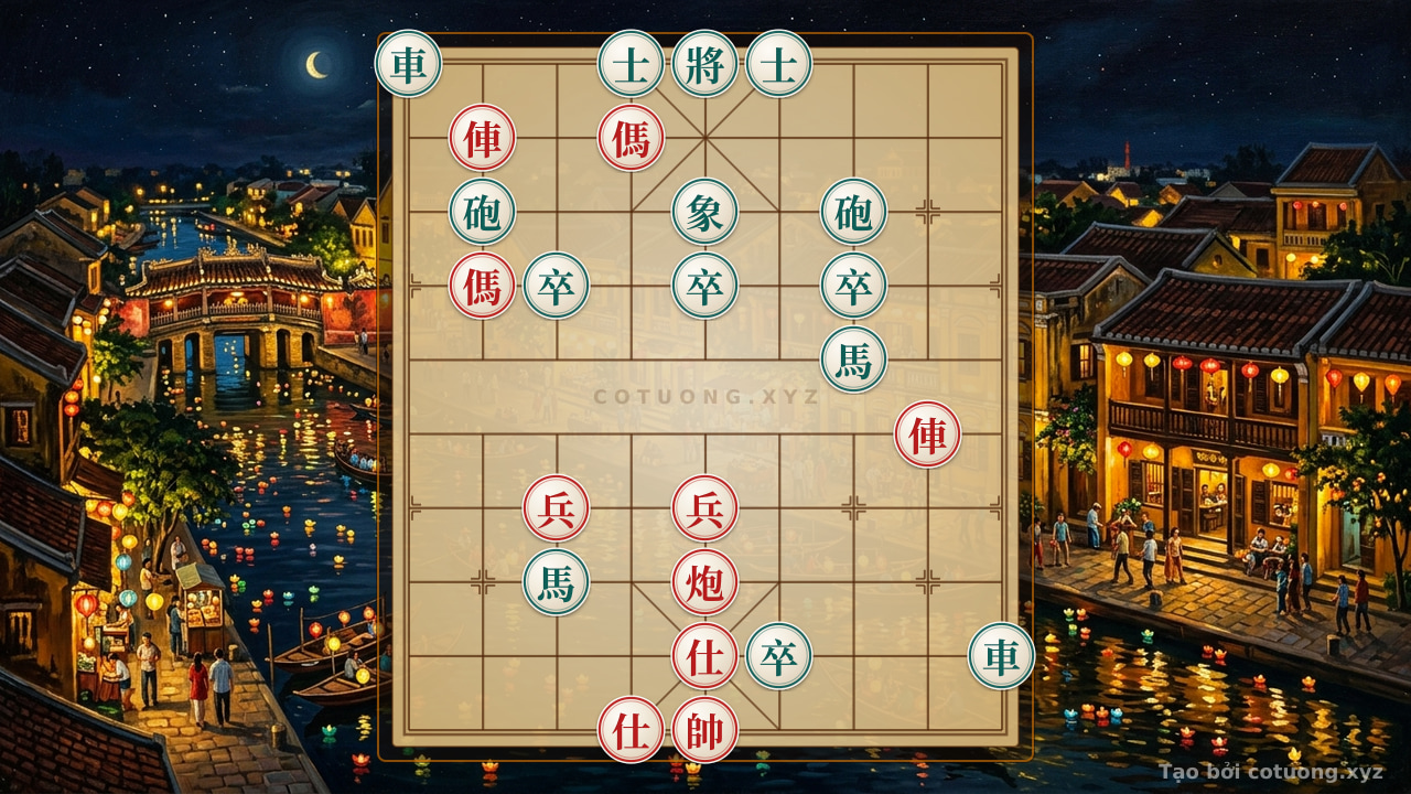 Thế cờ: Subtle Trap: Red Chariot Rushes Straight at the Black General - Rare Offensive Strategy — Cờ Tướng Online