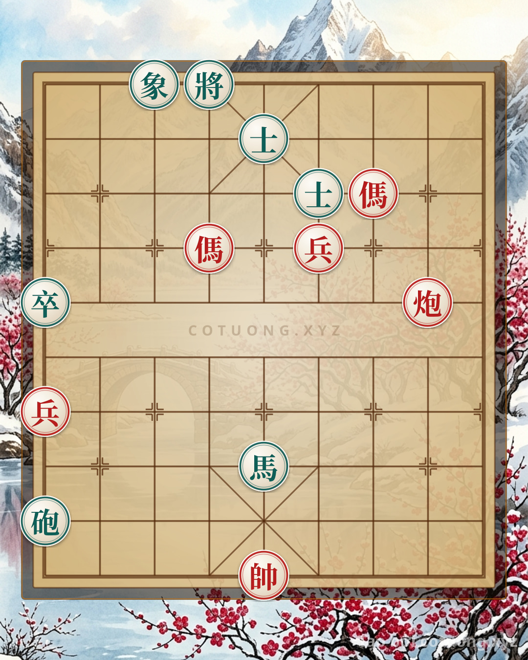 Challenge: The Hidden Trick of Counterattack in Endgame: How Red's 2 Cannons, 2 Horses, and 2 Pawns Defeat Black's Cannon, Horse, and Pawn with 2 Advisors and Elephants - Can you solve it?