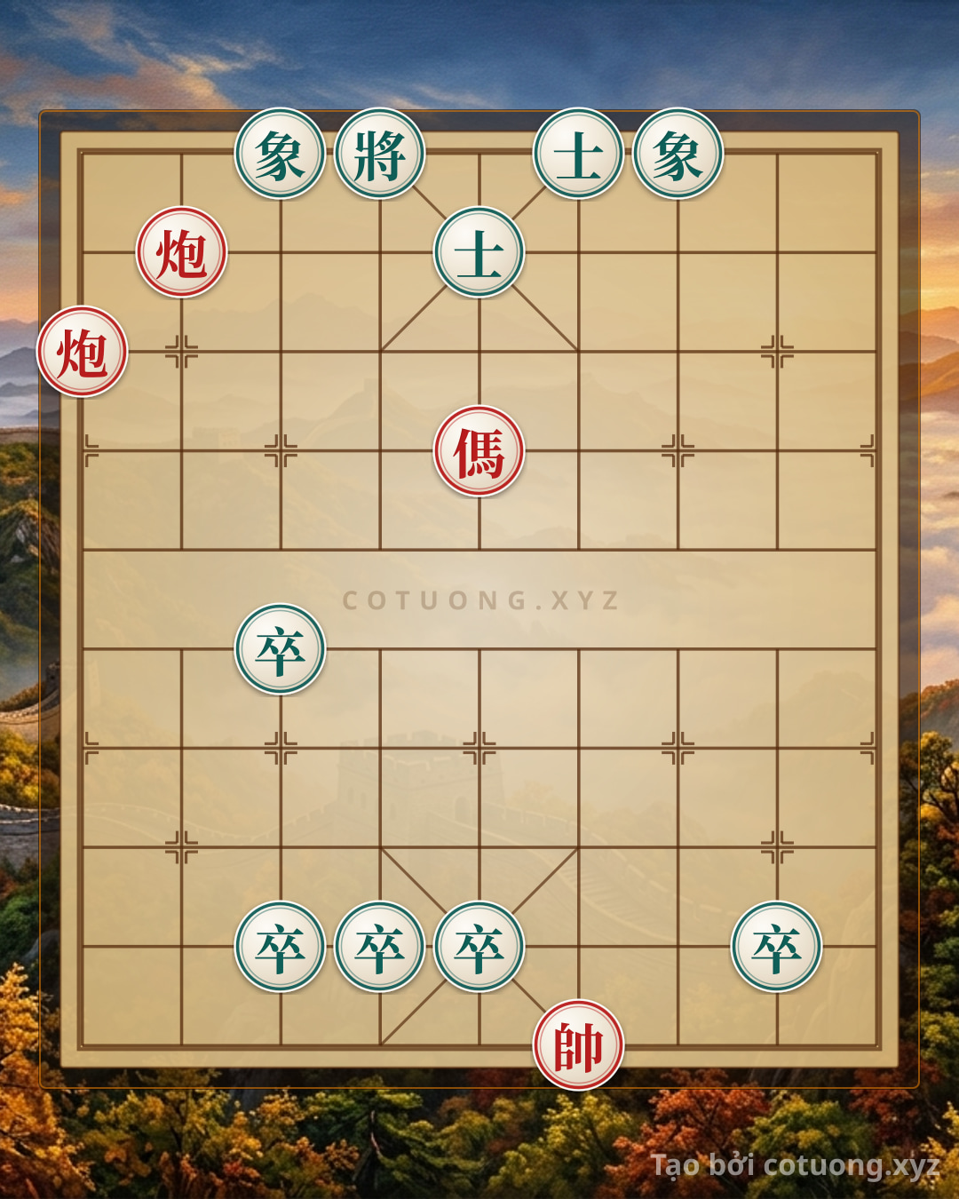 Challenge: The Black General's Collapse: 2 Red Cannons Pull the Deadly Thread - Can you solve it?