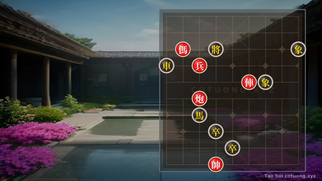 Thế cờ: Modern Xiangqi: Red Cannon Roars, Black General Faces Peril — Cờ Tướng Online