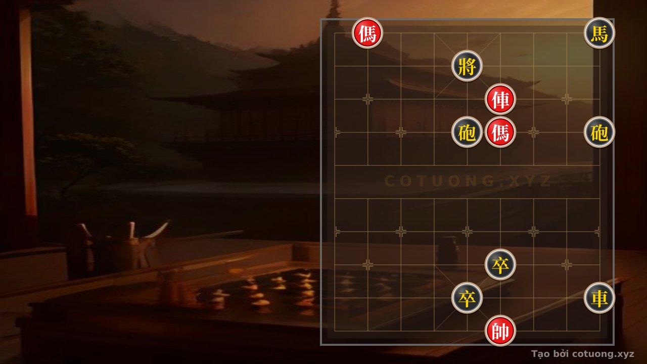 Thế cờ: Xiangqi: Double Horse Pin, Empty Cannon Trap - Red's Pivotal Maneuver — Cờ Tướng Online