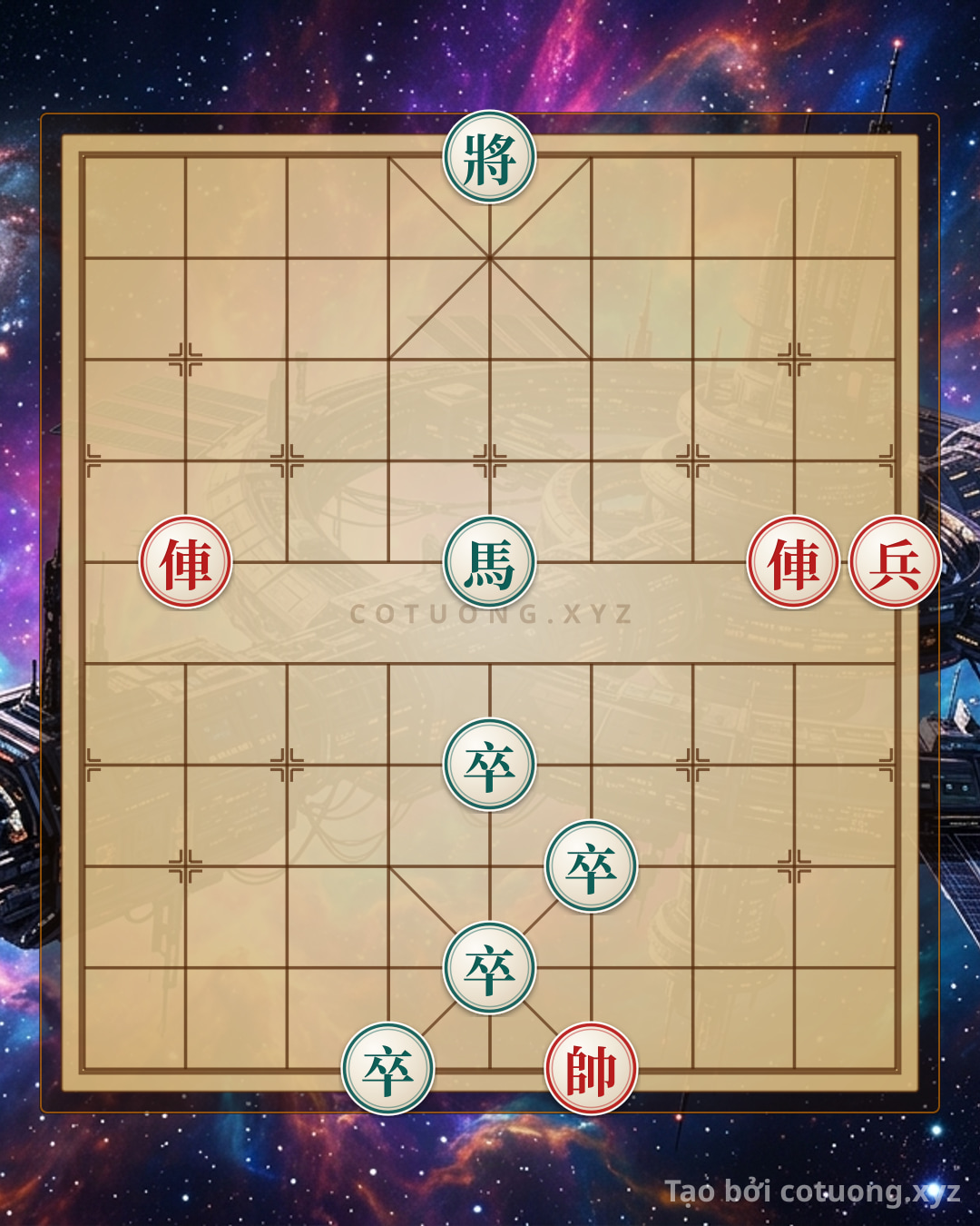 Challenge: The Legendary Cannon Trap: 2 Red Rooks Crush the Black Horse with 4 Pawns in a Mythical Endgame - Can you solve it?