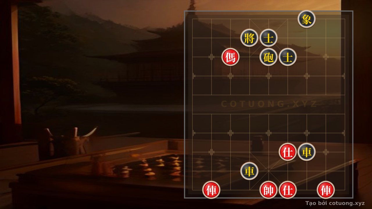 Thế cờ: The Mystery of 'Two Rooks Colliding' - A Classic Xiangqi Formation Where the Black Forces Hold Firm Against the Red Horse's Pressure — Cờ Tướng Online