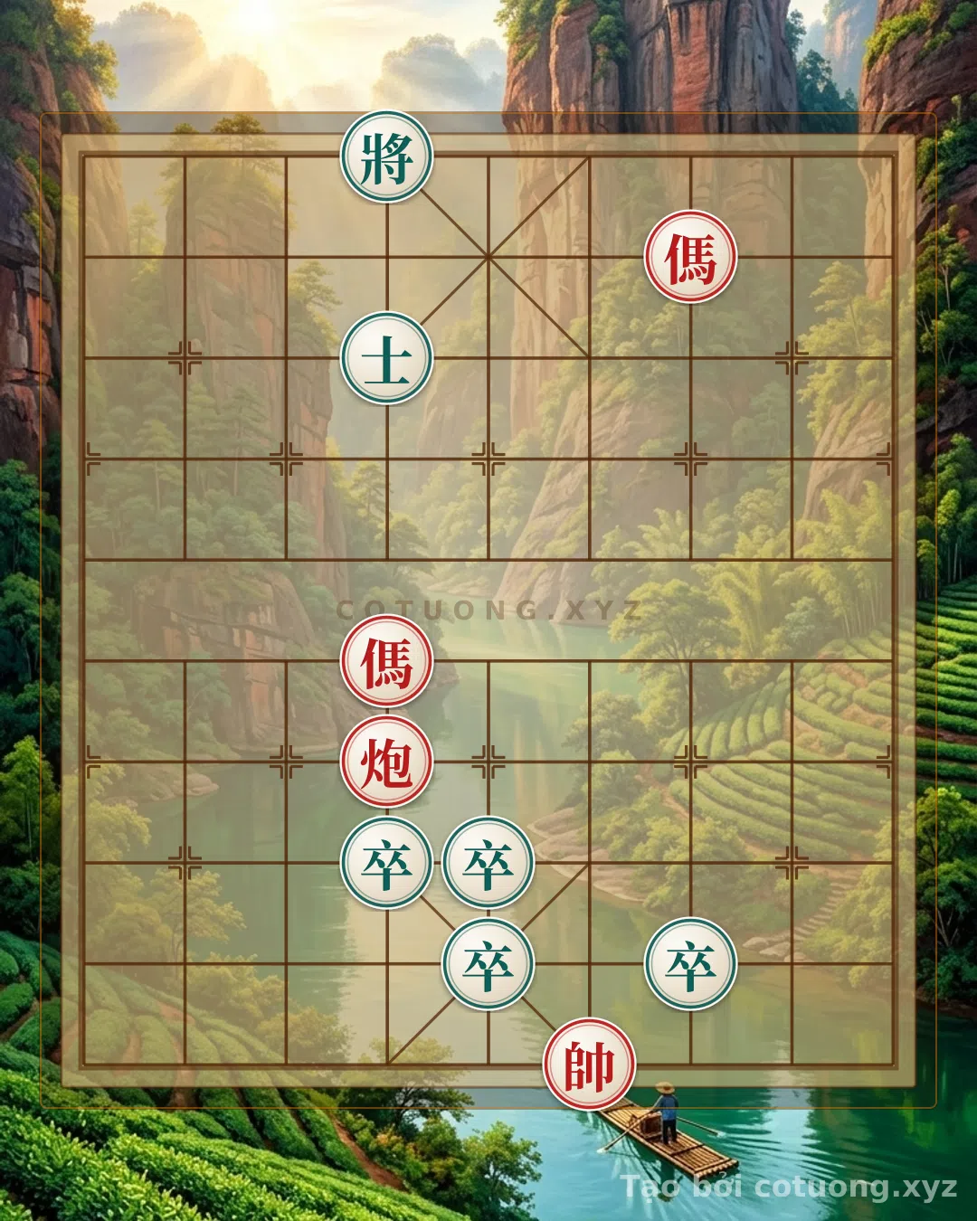 Thế cờ: Black General's Defensive Strategy: Neutralizing the Red Horse's Attack - Counterattack Tactics — Cờ Tướng Online
