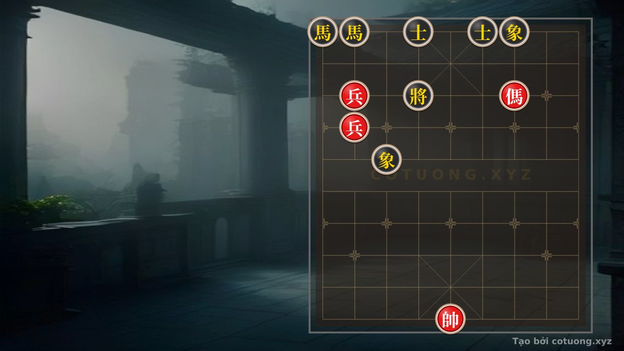 Thế cờ: The 'Red Headwind' Formation - The Strategy of Double Horses Attacking the Black General — Cờ Tướng Online