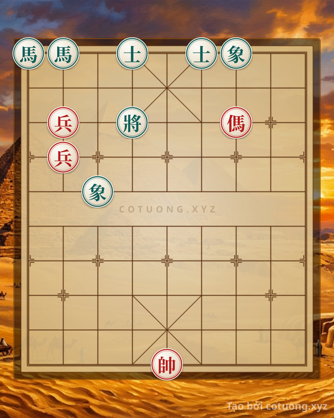 Challenge: The 'Red Headwind' Formation - The Strategy of Double Horses Attacking the Black General - Can you solve it?