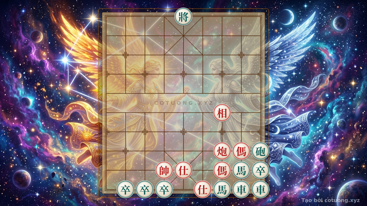 Thế cờ: 'Red Horizontal and Vertical Trap' - The 'Elephant Empty Cannon Cannon' Strategy to Make the Black General Die Silently (Super Fast Win Analysis) — Cờ Tướng Online